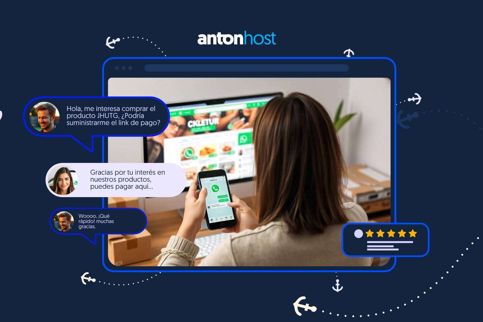 AntonHost lanza generador de link de WhatsApp personalizados